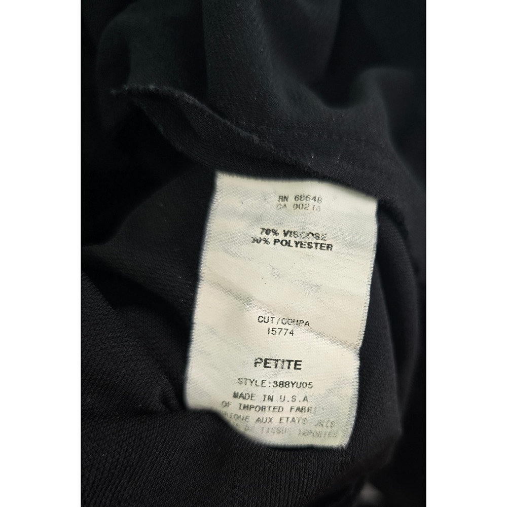 ABS by Allen Schwartz Black Halter Mini Dress Ruched Ruffle Hem Petite 388YU05 - Picture 16 of 16